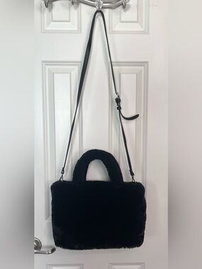 Mix No. 6 Faux Fur Mini Tote Purse with Removable Crossbody Strap